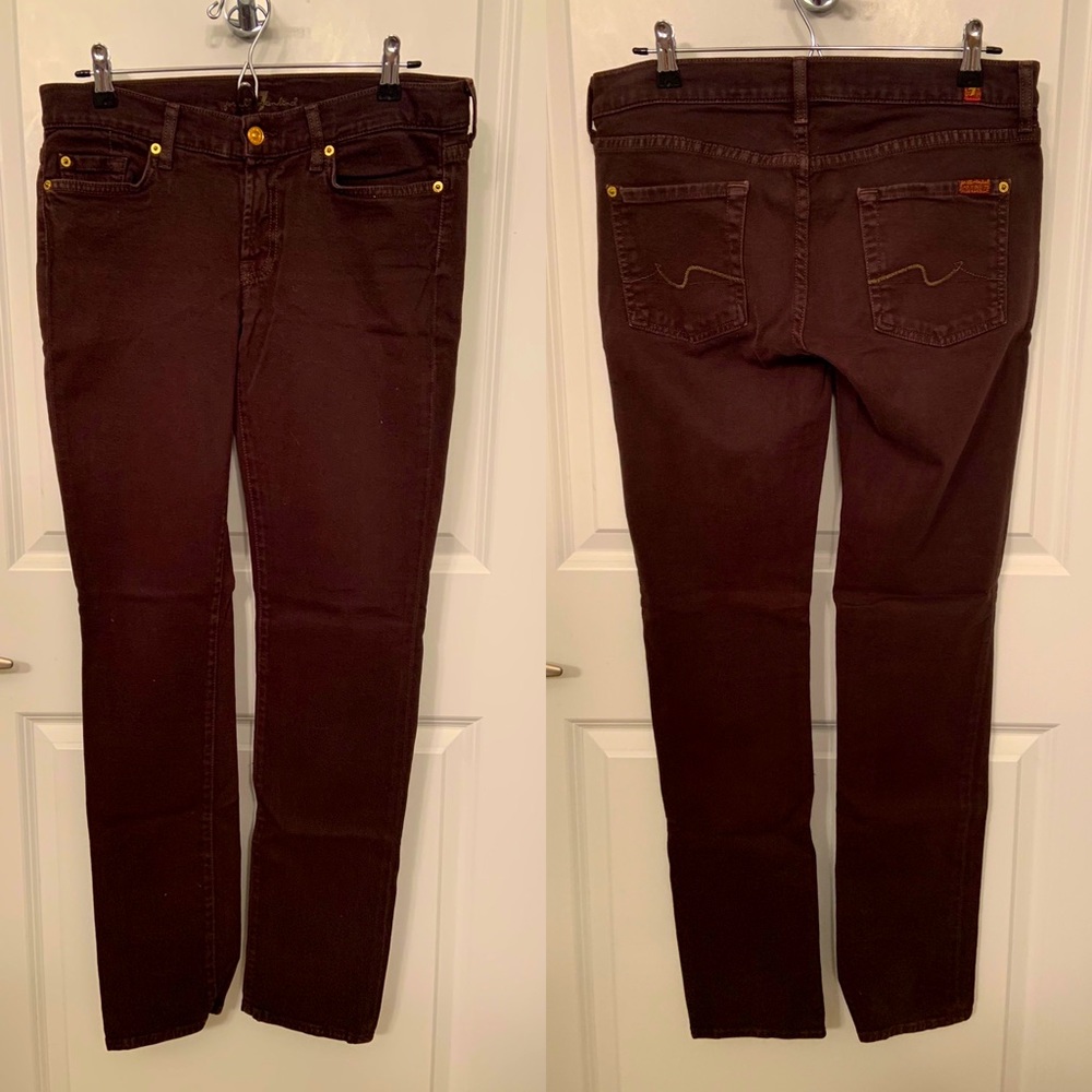7 For All Mankind Maroon Denim Y2K